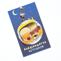 Image 3 of Ankylosmorus Keychain | Dessert Dino Acrylic Charm