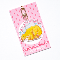 Image 3 of Stegoberry Shortcake Keychain | Dessert Dino Acrylic Charm