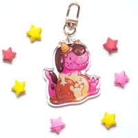 Image 1 of Ice Cream Carno Keychain | Dessert Dino Acrylic Charm