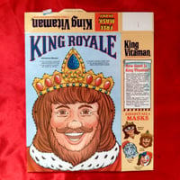 Image 1 of King Royale - Quaker King Vitaman Cereal mask (1989) - complete cereal box