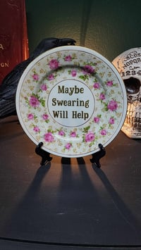 Maybe Swearing Will Help Vintage Plate 