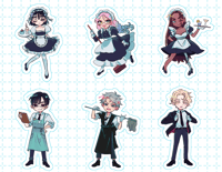 Image 1 of Alien Stage Maid Acrylic Charms (PRE-ORDER)