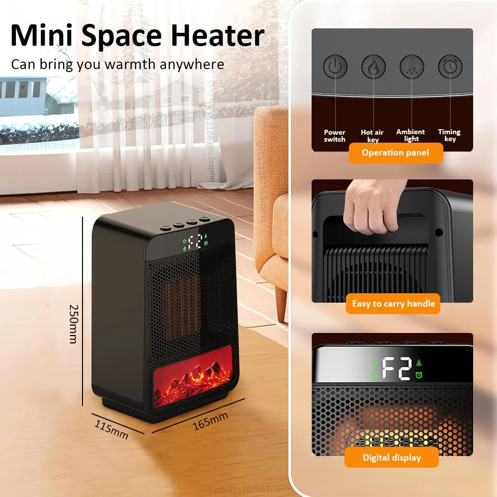 MSL Electric Heater - Portable PTC Heating Fan for Home & Office