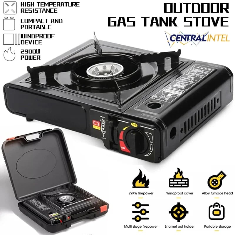MSL Portable Dual Fuel Camping Stove - Propane or Butane with Auto Ignition
