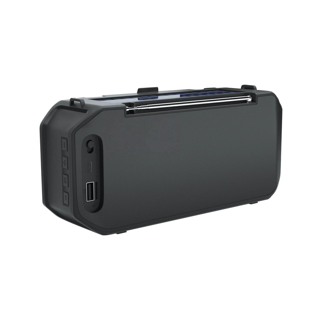 MSL Mini Solar Wireless Speaker - 1200mAh Battery with Flashlight for Outdoor Activities