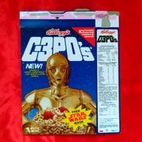 Image 2 of Yoda (Star Wars) - Kelloggs C-3PO's Cereal mask (1984) - complete cereal box