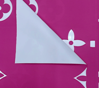 Lv Logo Hot Pink Floral Paper 