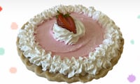 Image 1 of Fake Pie,Creamy Strawberry Pink Pie in a golden crust, Lightly Sugar 10x3”