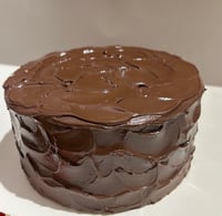 Image 1 of Classic Old school vintage Chocolate cake 8x4"/fake food/fakecake/artificial cake/artificial cake...