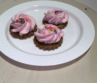 Image 3 of Happy Birthday to me pink cream cookies/ fake food/fake cookies/home decoration/fake frosted cook...