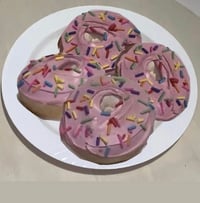 Image 1 of Strawberry Pink with sprinkles/exciting fake food doughnuts/fake food/home decoration//very durab...