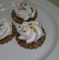 Image 2 of Happy Birthday to me white cream cookies/ fake food/fake cookies/home decoration/fake frosted coo...