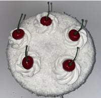 Image 5 of Fake Food Coconut Icing Cake With Cherries On Top Cake 8x6”