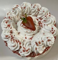 Image 6 of Medium size,Fake Food Strawberry Shortcake 6x6” (ON SALE!)