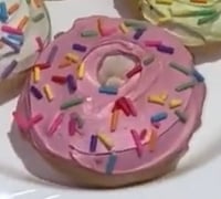 Image 2 of Strawberry Pink with sprinkles/exciting fake food doughnuts/fake food/home decoration//very durab...