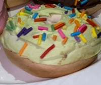 Image 2 of Light Green Doughnuts with sprinkles/exciting fake food doughnuts/fake food/home decoration/fake ...