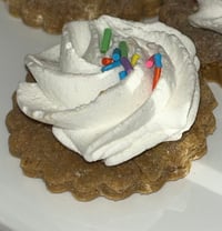 Image 3 of Happy Birthday to me white cream cookies/ fake food/fake cookies/home decoration/fake frosted coo...