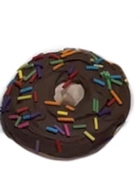 Image 2 of Chocolate Doughnuts with sprinkles/exciting fake food doughnuts/fake food/home decoration/fake do...
