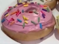 Image 3 of Strawberry Pink with sprinkles/exciting fake food doughnuts/fake food/home decoration//very durab...