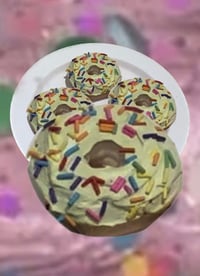 Image 4 of Light Green Doughnuts with sprinkles/exciting fake food doughnuts/fake food/home decoration/fake ...