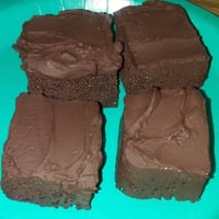 Image 1 of Set of 4 chocolate brownies/fake chocolate cake/FAKE FOOD/artificial cake/ artificial food/ fake ...