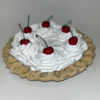 Image 3 of Fake Food Pie, Cherries and Cream Design Pie in a Golden Crust, Lightly Sugar 10x4”