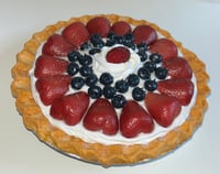 Image 1 of Fake Food Pie, Berry Design Pie, Lightly Sugar in a Golden Crust 10 x 2.5”
