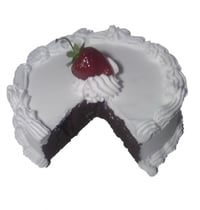 Image 4 of Nice Strawberry center Vanilla and Chocolate Cute Cake 8” round x 3” tall