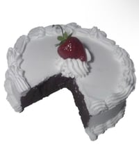 Image 5 of Nice Strawberry center Vanilla and Chocolate Cute Cake 8” round x 3” tall
