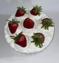 Image 4 of White Chocolate cake with berries 8x4"/fake food/fakecake/artificial cake/homestaging/artificial ...