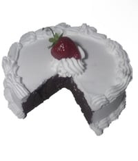 Image 7 of Nice Strawberry center Vanilla and Chocolate Cute Cake 8” round x 3” tall