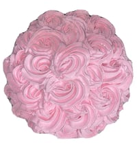 Image 2 of FAKE FOOD/Swirling Rosette Pink Cream Cake/pink cake/ faux rose cake/ centerpiece/ 7 inch Width x...