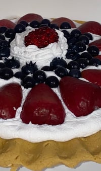 Image 7 of Fake Food Pie, Berry Design Pie, Lightly Sugar in a Golden Crust 10 x 2.5”
