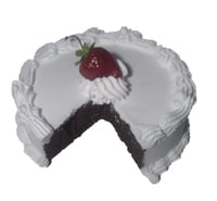Image 4 of Nice Strawberry center Vanilla and Chocolate Cute Cake 6” round x 2’ tall