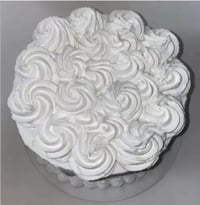 Image 3 of Medium size, Fake Food Happy Rosette White Cream Cake 6W x 5H”
