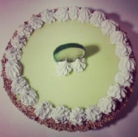 Image 1 of Fake Pie, Creamy Pie, Lime Cream Pie, Nut Crumbs on the edge 6x3” in foil pan
