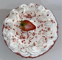 Image 2 of Fake food/ Pretend Dessert/ strawberry shortcake cheesecake/ faux cake/artificial cake/strawberry...