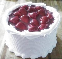 Image 1 of Strawberries and cream cake/FAKE FOOD/Pretend Dessert/strawberry shortcake/prop cake/faux cake/fa...
