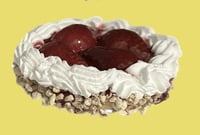 Image 5 of 4" round Strawberry and Cream cookie for display, fake cake for display
