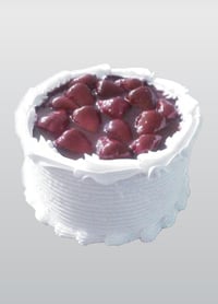 Image 2 of Strawberries and cream cake/FAKE FOOD/Pretend Dessert/strawberry shortcake/prop cake/faux cake/fa...