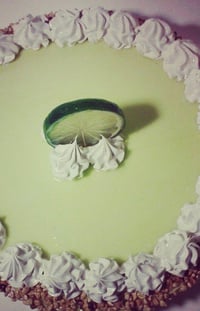 Image 2 of Fake Pie, Creamy Pie, Lime Cream Pie, Nut Crumbs on the edge 6x3” in foil pan