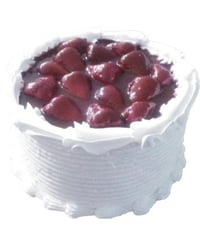 Image 3 of Strawberries and cream cake/FAKE FOOD/Pretend Dessert/strawberry shortcake/prop cake/faux cake/fa...