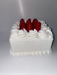 Image 5 of FAKE FOOD/Square Swirling Rosette/ Berry Cream Cake/ centerpiece/artificial cake/fake cake/prop/6...