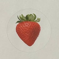 Image 2 of 20 count/ 1.5 inch/Strawberries/Printed Fruit/Hand Cut/Stickers/Sticker Paper/individual stickers...