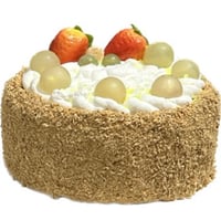 Image 2 of Whipped Fruit Cake 6x3 "/fake food/fakecake/artificial cake/artificial cake/cream cake/photo prop...
