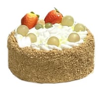 Image 4 of Whipped Fruit Cake 6x3 "/fake food/fakecake/artificial cake/artificial cake/cream cake/photo prop...