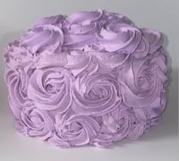 Image 5 of FAKE FOOD/ Light Purple Rose Cake/fake rose cake/ faux rose cake/ centerpiece/ inch Width x 5 i...