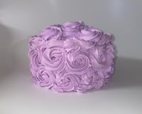 Image 8 of FAKE FOOD/ Light Purple Rose Cake/fake rose cake/ faux rose cake/ centerpiece/ inch Width x 5 i...