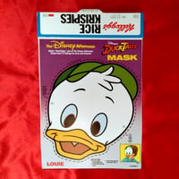 Image 1 of Louie (Duck Tales) - Kelloggs Rice Krispies mask (1991) - backside