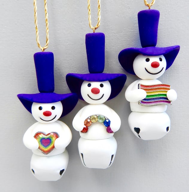 Image of 🏳️‍🌈 New 2024 Mini Pride Jingle Snowmen🏳️‍🌈